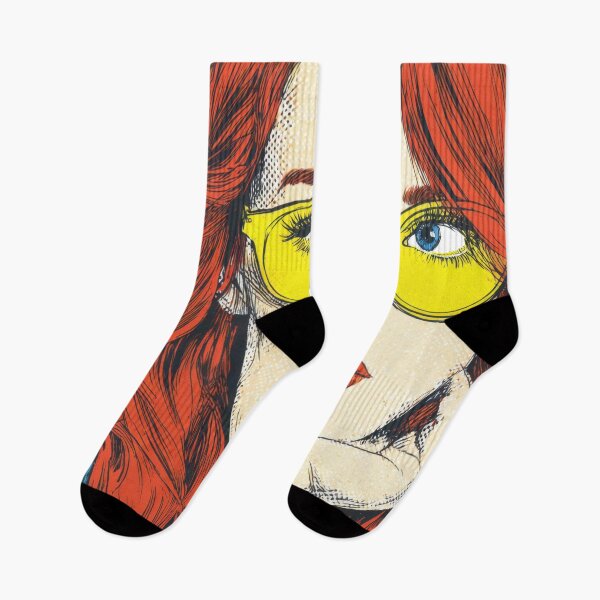 Item preview, Red-haired woman with glasses designed and sold by anytka.