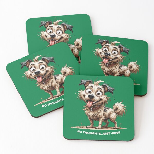 Item preview, Just vibes Dog – Funny Shabby Pup Illustration designed and sold by PAPIRO SIGLO XXI.