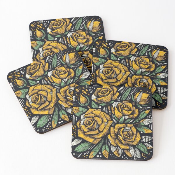 Item preview, Golden Yellow Rose Floral Artwork for Statement Decor Enthusiasts designed and sold by WildStroke.