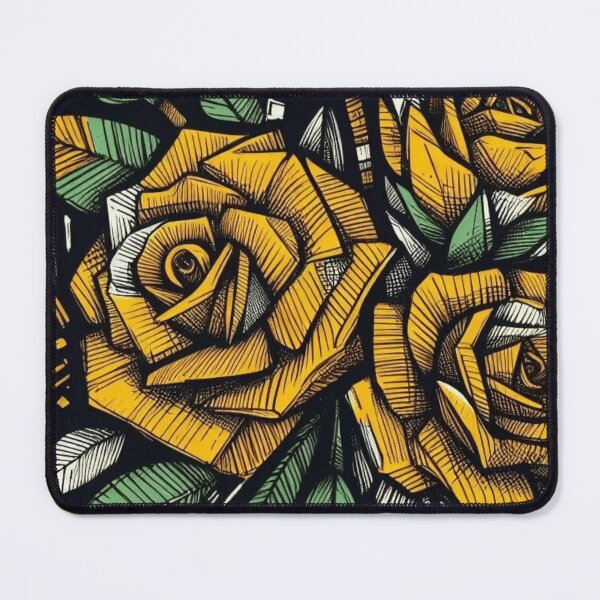 Item preview, Golden Yellow Rose Floral Artwork for Statement Decor Enthusiasts designed and sold by WildStroke.