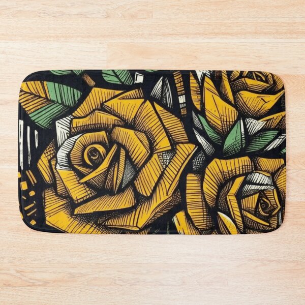 Item preview, Golden Yellow Rose Floral Artwork for Statement Decor Enthusiasts designed and sold by WildStroke.