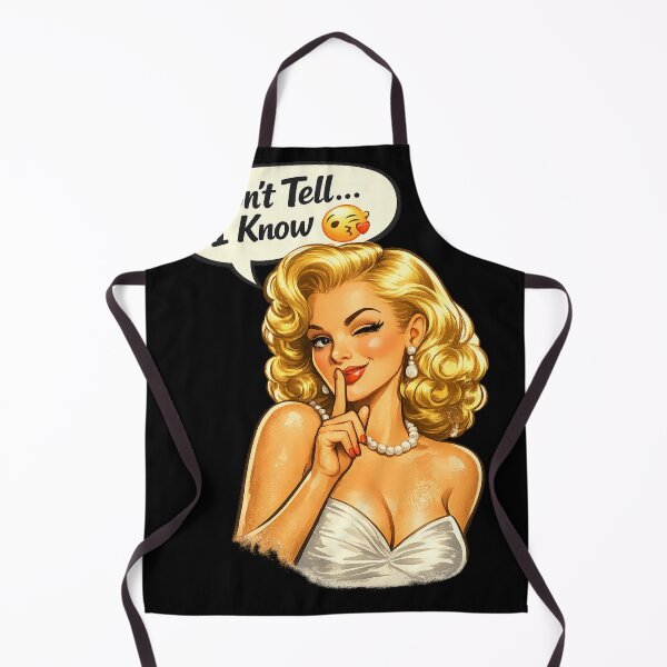 Item preview, Don’t Tell… I Know – Retro Blonde Pin-Up Girl designed and sold by Bea May Bombshell Studio.