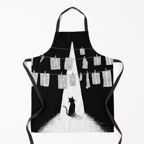 Item preview, Cat by hanging papers at night designed and sold by anytka.