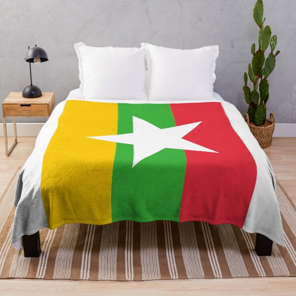 Item preview, Vertical Myanmar Flag Design designed and sold by NTGUILTY.