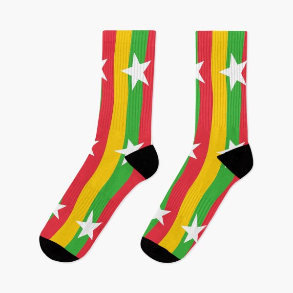 Item preview, Vertical Myanmar Flag Design designed and sold by NTGUILTY.