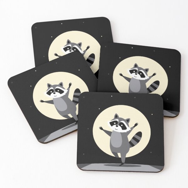 Item preview, Raccoon dances under the moonlight designed and sold by anytka.