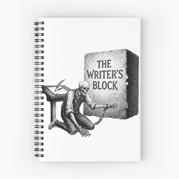 Item preview, The Writer's Block Skeleton Funny Author Misery designed and sold by The Arcane Archives.