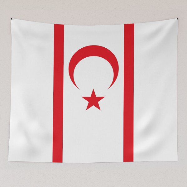 Item preview, Vertical Northern Cyprus Flag Design designed and sold by NTGUILTY.