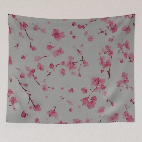 Item preview, Falling Sakura Cherry Blossom Watercolor Seamless Pattern – Airy Spring Floral Repeat designed and sold by sana designer.