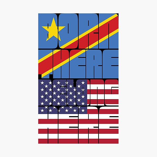 Item preview, Born Congo Belong American designed and sold by FlagX.