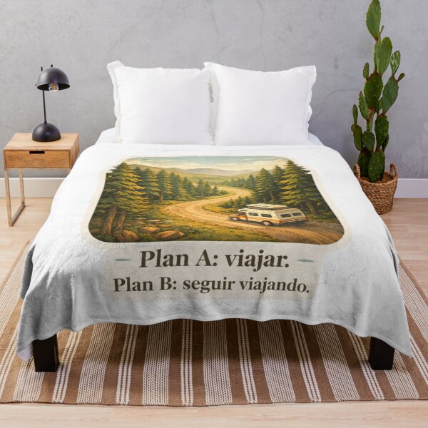 Item preview, Plan A: Travel – Adventure and Nature Camper Illustration designed and sold by VanSpirit.