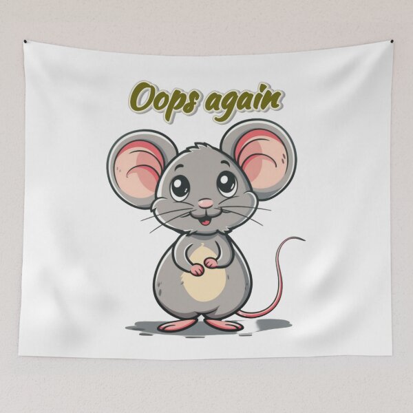 Item preview, Street Mouse Soft Chaos Collection - Oops Again Mouse Meme designed and sold by MiraLumeStudio.