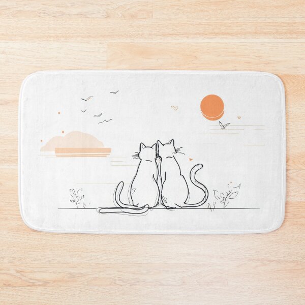 Item preview, Cats watch sunset outdoors designed and sold by anytka.