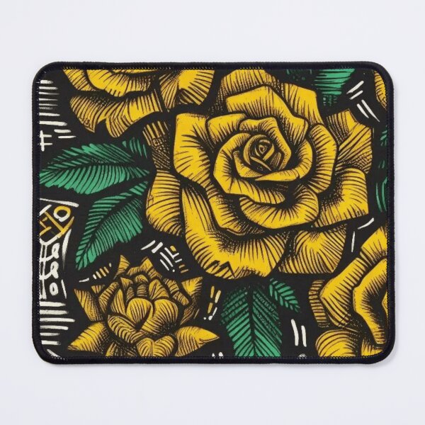 Item preview, African-Inspired Yellow Rose Pattern for Cultural Art Lovers designed and sold by WildStroke.