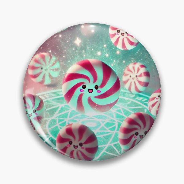 Item preview, Kawaii Peppermint Candy Summoning Circle Pastel 3D designed and sold by ComedyInkFactor.