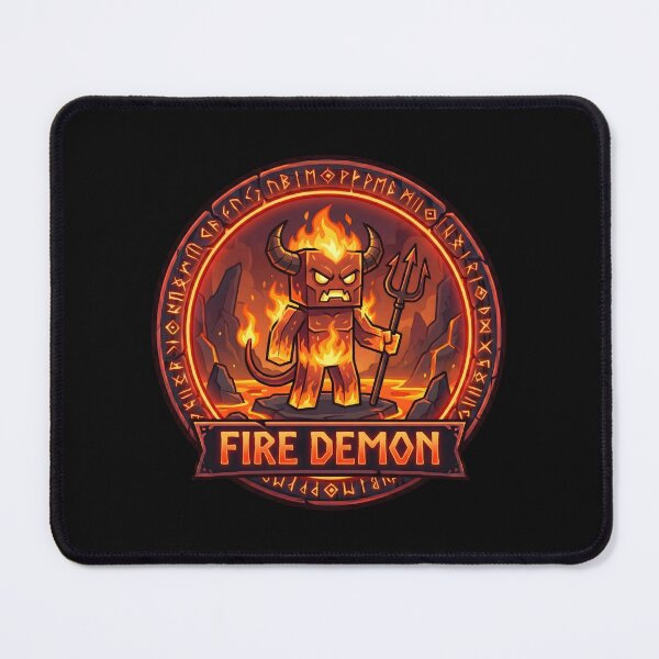 Item preview, Blocky Fire Demon RPG Monster Avatar designed and sold by SignumShop.