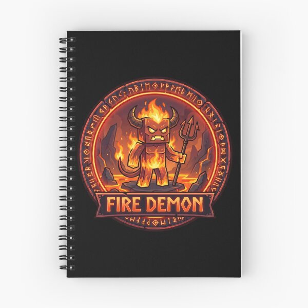 Item preview, Blocky Fire Demon RPG Monster Avatar designed and sold by SignumShop.