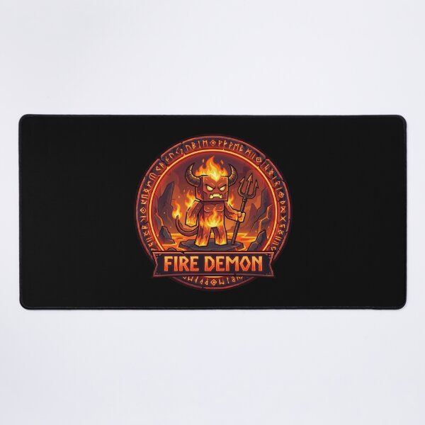 Item preview, Blocky Fire Demon RPG Monster Avatar designed and sold by SignumShop.
