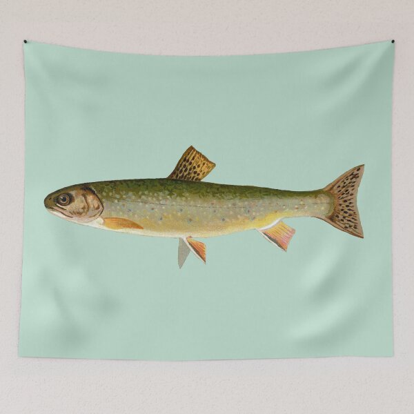 Item preview, Brook Trout Watercolor Colorful Fish Painting Wildlife designed and sold by ArtNatureStore.