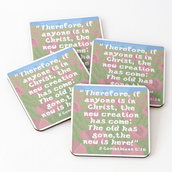 Item preview, 2 Corinthians 5:16 Pixelart designed and sold by TrueVineArt.