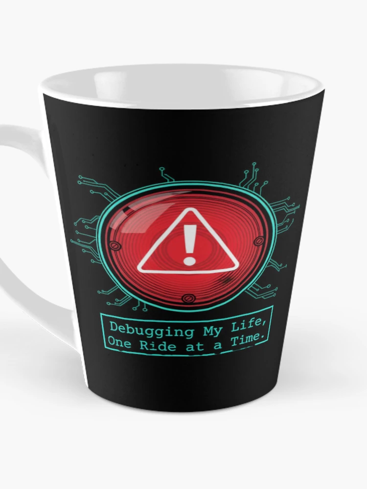 Thumbnail 3 of 4, Coffee Mug, Debugging My Life - Programmer Biker Humor - Motorcycle Code Error Design designed and sold by ChainLogic.