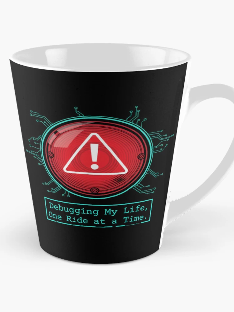 Thumbnail 1 of 4, Coffee Mug, Debugging My Life - Programmer Biker Humor - Motorcycle Code Error Design designed and sold by ChainLogic.