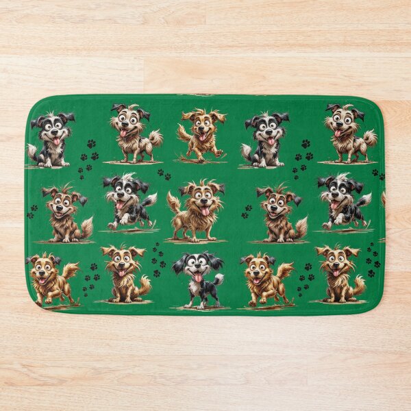 Item preview, Goofy Scruffy Dogs Pattern – Funny Cartoon Dog Illustration designed and sold by PAPIRO SIGLO XXI.