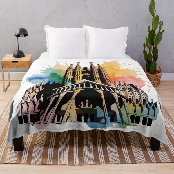 Item preview, Vibrant Sagrada: A Watercolor Architectural Dream designed and sold by desinganddecor.
