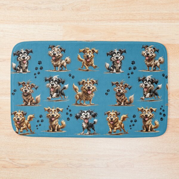 Item preview, Goofy Scruffy Dogs Pattern – Funny Cartoon Dog Illustration designed and sold by PAPIRO SIGLO XXI.