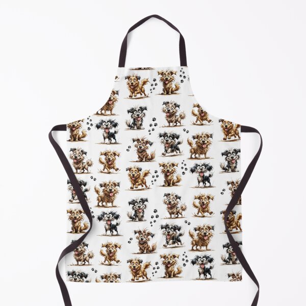 Item preview, Goofy Scruffy Dogs Pattern – Funny Cartoon Dog Illustration designed and sold by PAPIRO SIGLO XXI.
