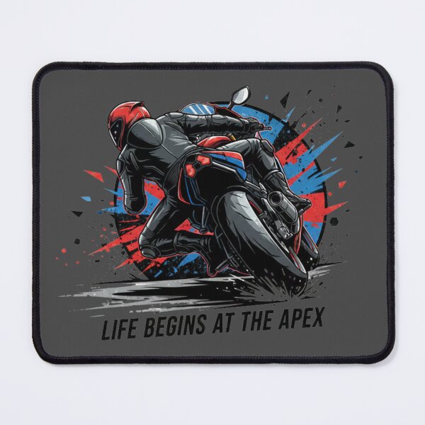 Item preview, Life Begins at the Apex - Dynamic Sportbike Rider designed and sold by ChainLogic.