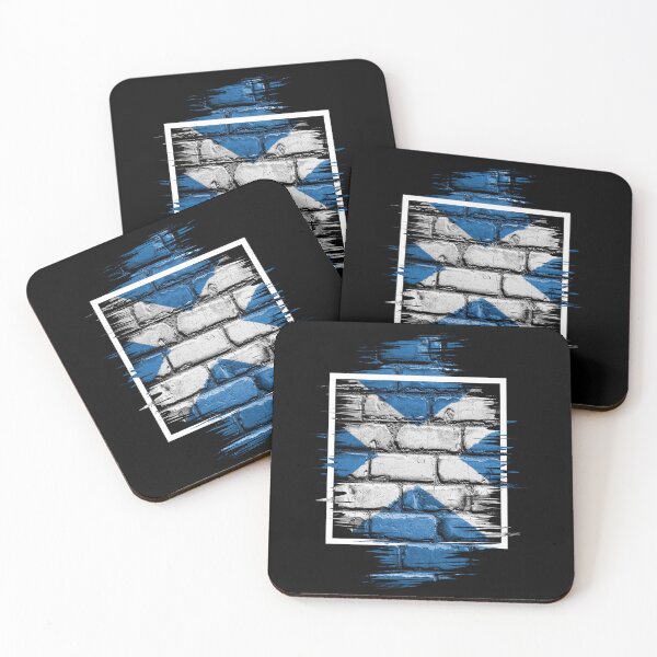Item preview, Scottish Saltire Brick Wall Art - Modern Grunge Scotland Flag Design designed and sold by Loom on the Loch.