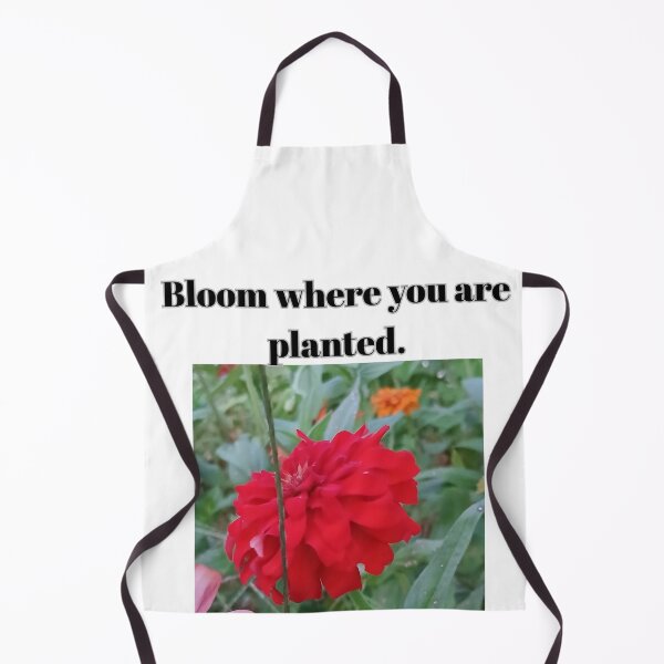 Item preview, "Bloom Where You Are Planted" - Red Flower Garden Quote T-Shirt, Inspirational Botanic Design designed and sold by BennDeLeon.