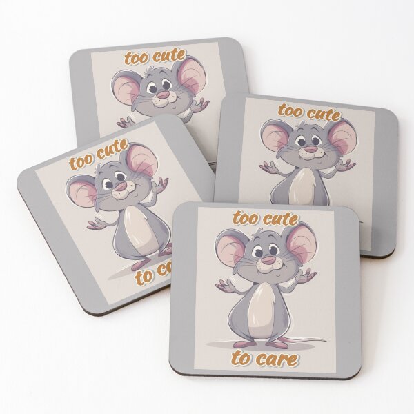 Artikelvorschau, Street Mouse Soft Chaos Collection – Too Cute to Care Mouse Meme entworfen und verkauft von MiraLumeStudio.