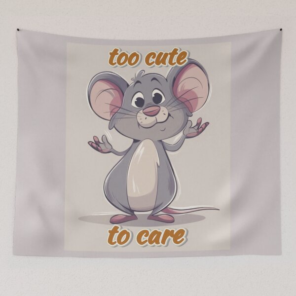 Item preview, Street Mouse Soft Chaos Collection - Too Cute to Care Mouse Meme designed and sold by MiraLumeStudio.