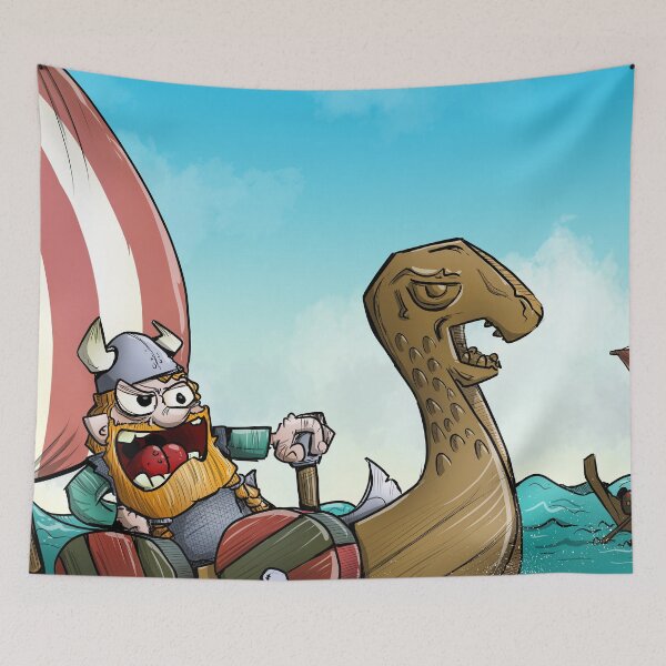 Item preview, VIKING SAILING IN A SHIP ON THE BLUE OCEAN designed and sold by theRafus.