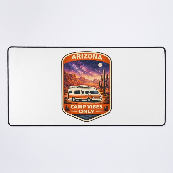 Item preview, Arizona Camp Vibes Only – Desert Night Road Trip Camper Badge designed and sold by Purdiole-art.
