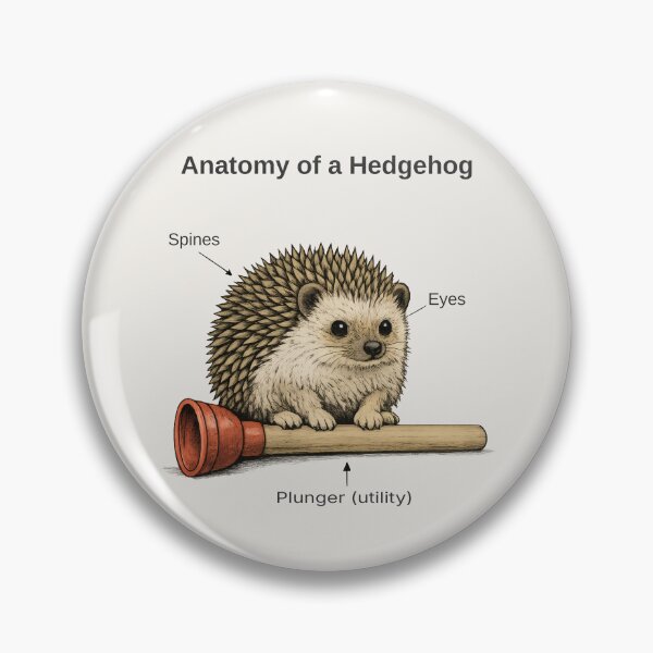 Item preview, Hedgehog Anatomy Diagram Illustration designed and sold by Ombrya.