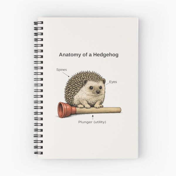 Item preview, Hedgehog Anatomy Diagram Illustration designed and sold by Ombrya.
