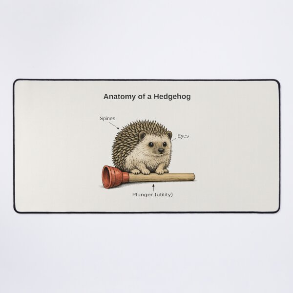Item preview, Hedgehog Anatomy Diagram Illustration designed and sold by Ombrya.
