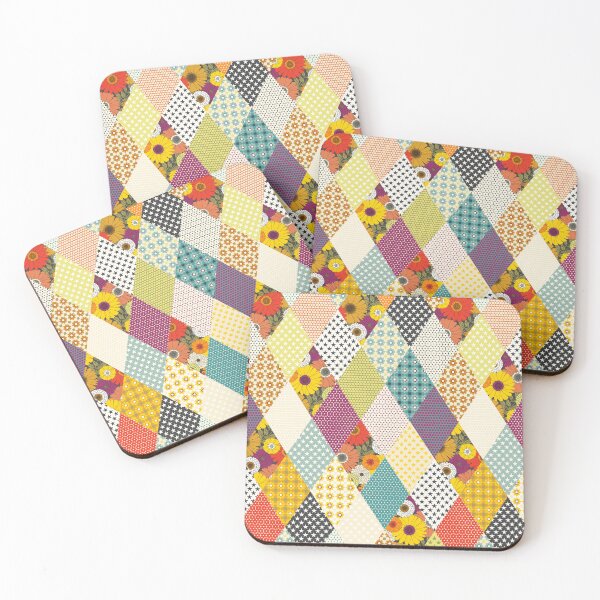 Item preview, vintage floral patchwork quilt designed and sold by scrummy.