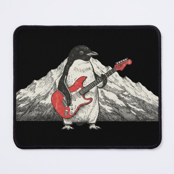 Item preview, Rock Penguin Playing Electric Guitar – Cool Music Animal Art designed and sold by YYoYY.