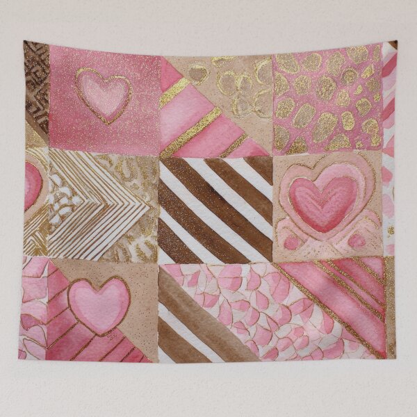 Item preview, Colorful patterned hearts designed and sold by anytka.