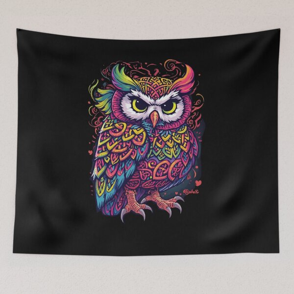 Item preview, Celtic Owl Wisdom Spirit Animal Graphic Tee for Nature Lovers designed and sold by Martysstore.