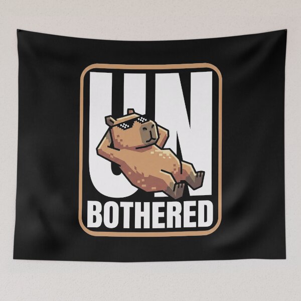 Item preview, Pixel Art Unbothered Capybara Retro Gamer Design designed and sold by Fenay Designs.