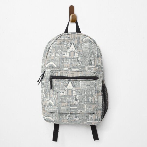 Item preview, Chicago toile dark gray classic beige designed and sold by scrummy.