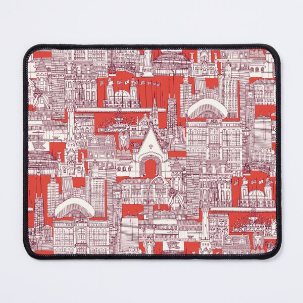 Item preview, Chicago toile claret red designed and sold by scrummy.