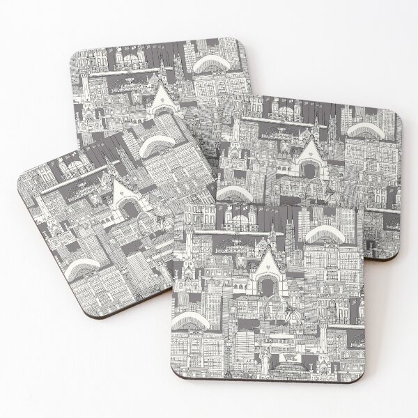 Item preview, Chicago toile black robust grey designed and sold by scrummy.