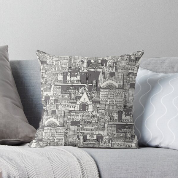 Item preview, Chicago toile black robust grey designed and sold by scrummy.