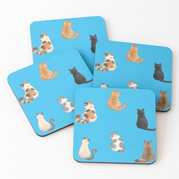 Item preview, Cute Cats Sitting Back View  designed and sold by DigitalAnnaBanana.